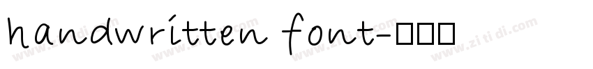 handwritten font字体转换